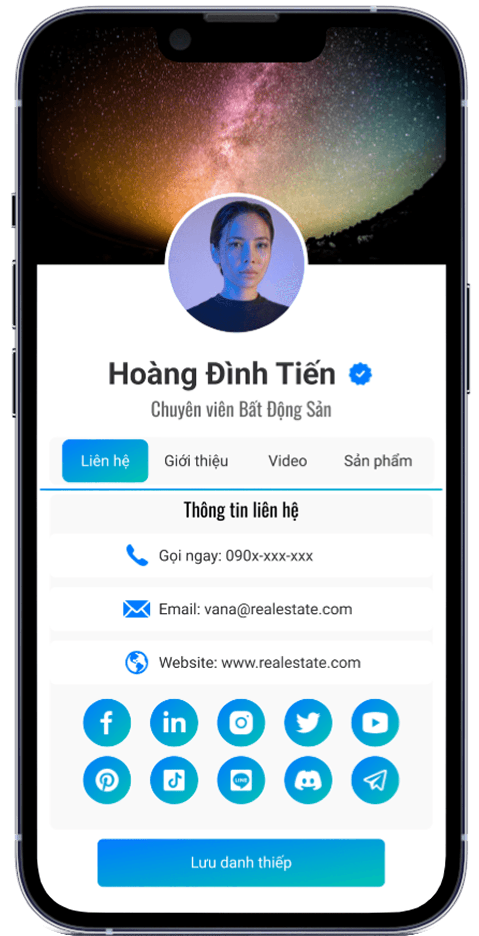 Digital card on phone